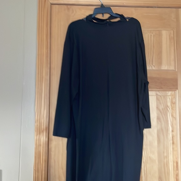 Rouge Asymetrical V-Neck Dress - Picture 4 of 8